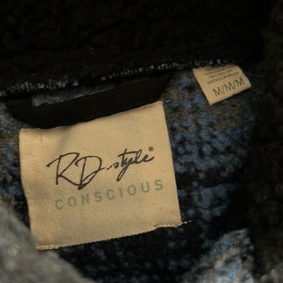 RD style shacket with hood, denim colour - Picture 2 of 6